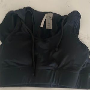 Black crop top/sport bra
